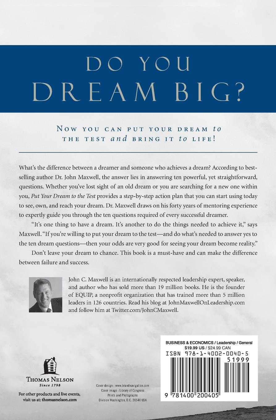 Rückseitencover Put Your Dream to the Test