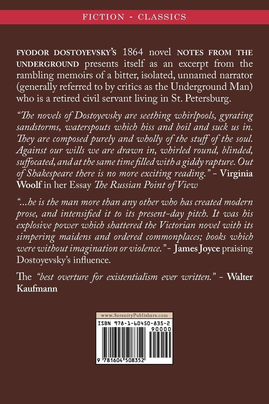 Rückseitencover Notes from the Underground