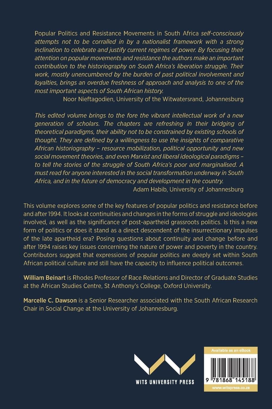 Rückseitencover Popular Politics and Resistance Movement