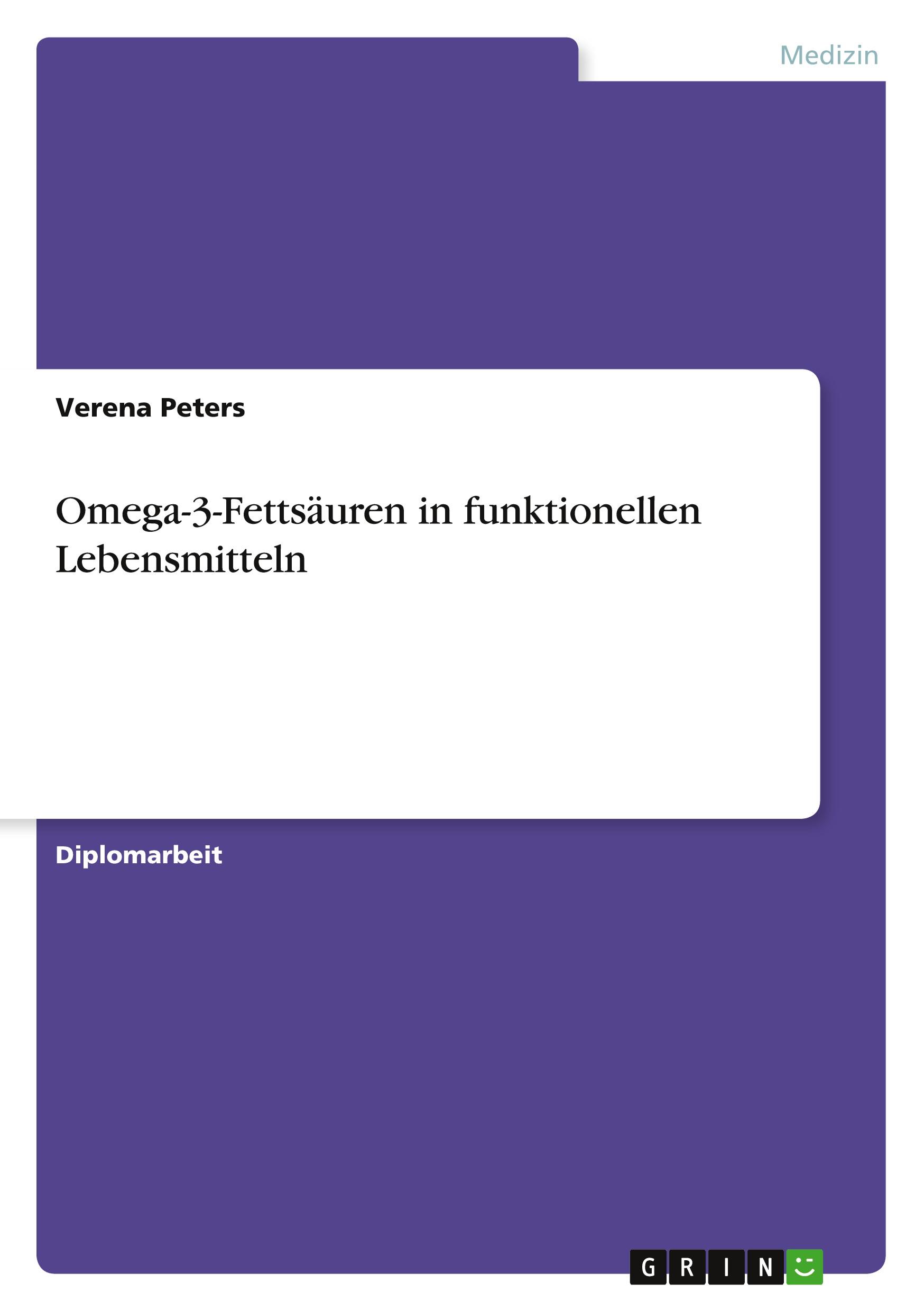 Vorderes Coverbild Omega-3-Fettsäuren in funktionellen Lebensmitteln