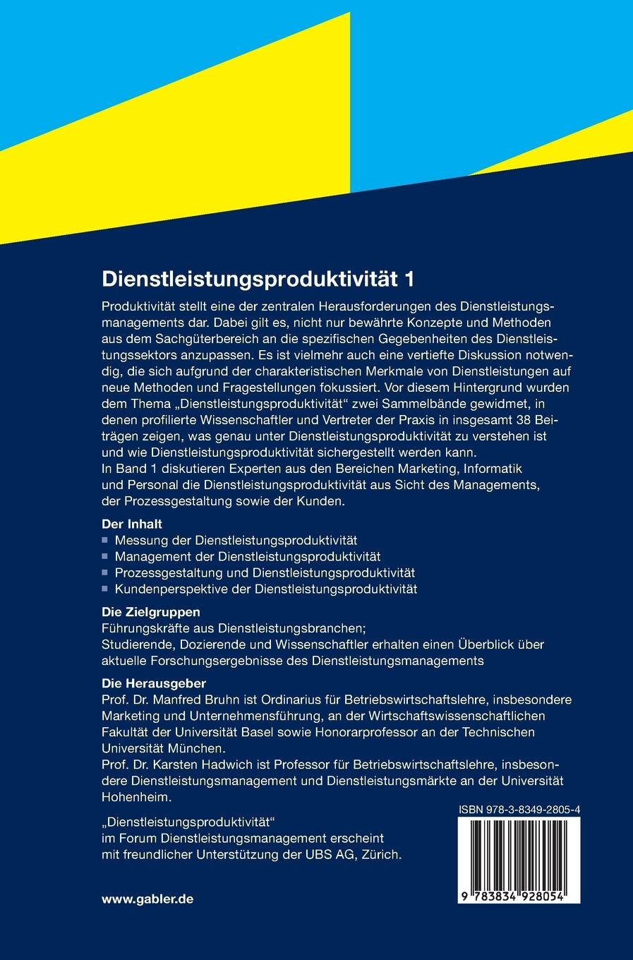 Rückseitencover Dienstleistungsproduktivität