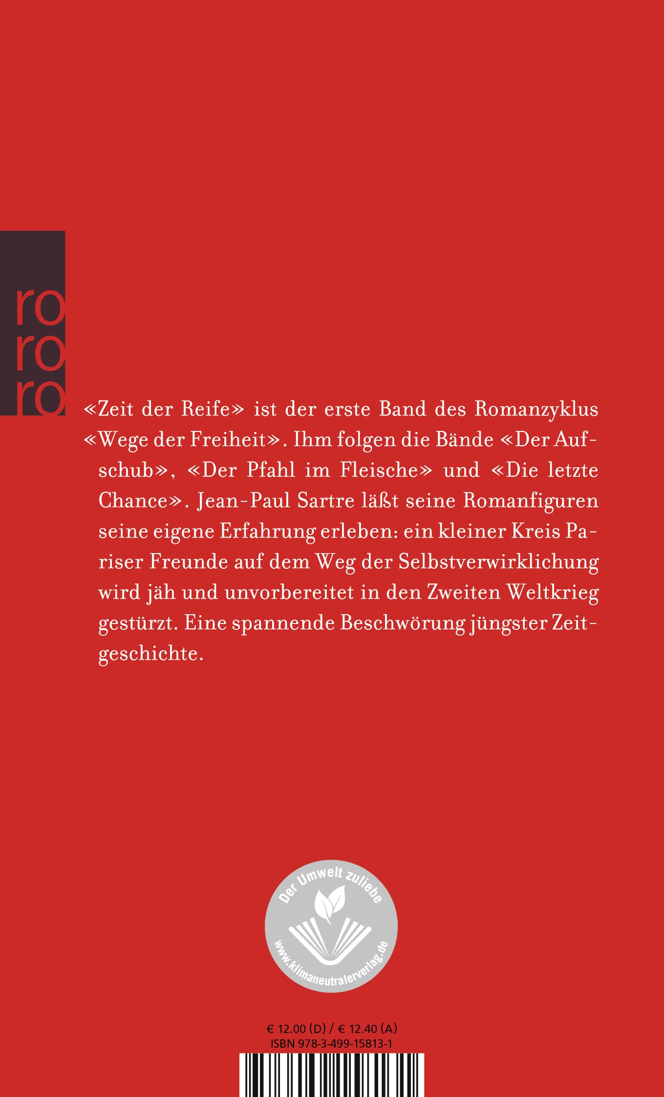 Rückseitencover Zeit der Reife