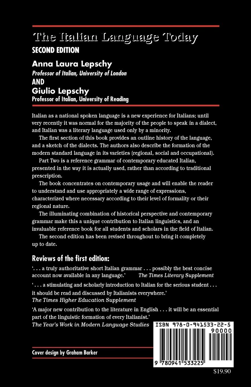 Rückseitencover Italian Language Today