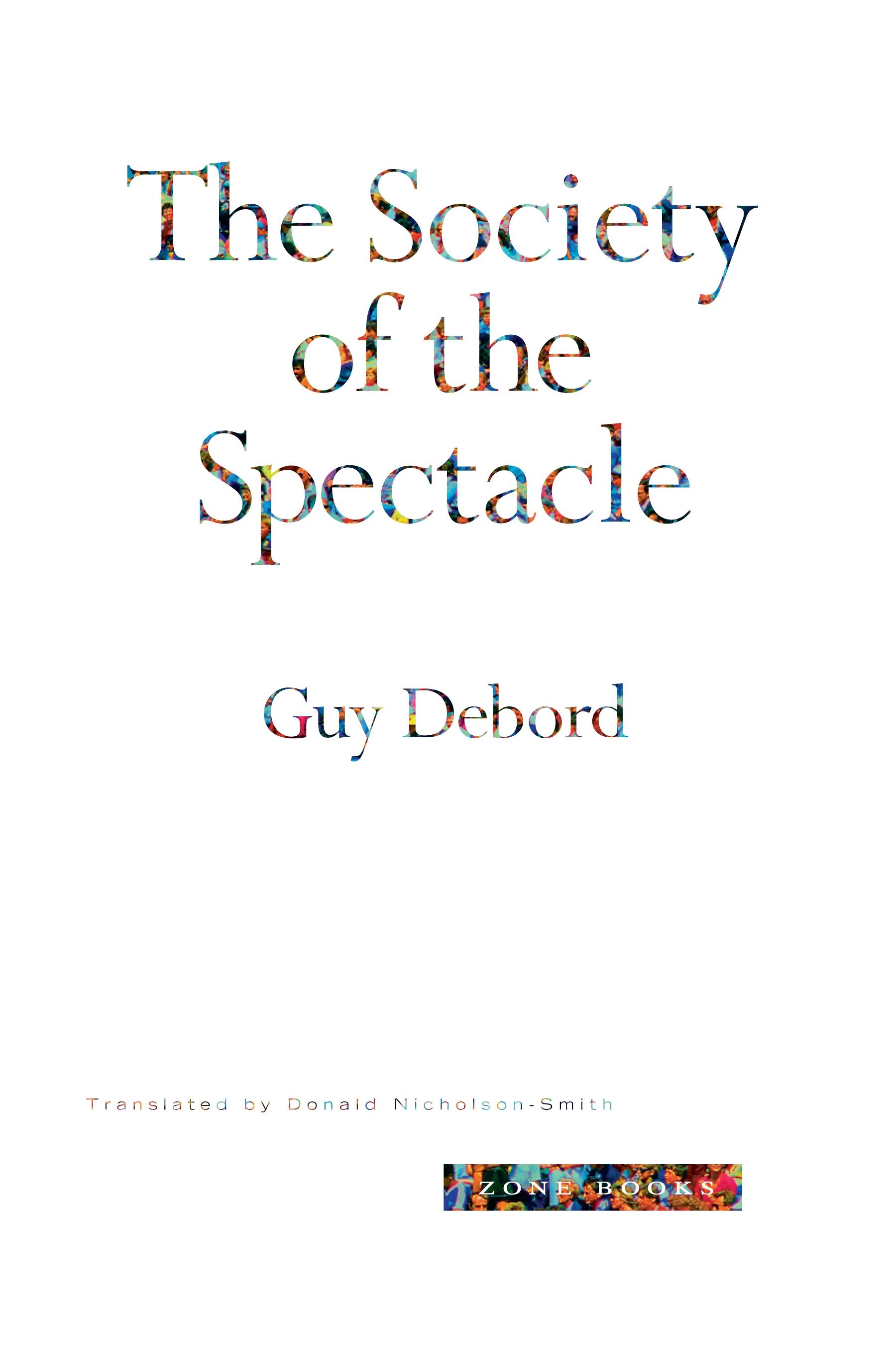 Vorderes Coverbild The Society of the Spectacle