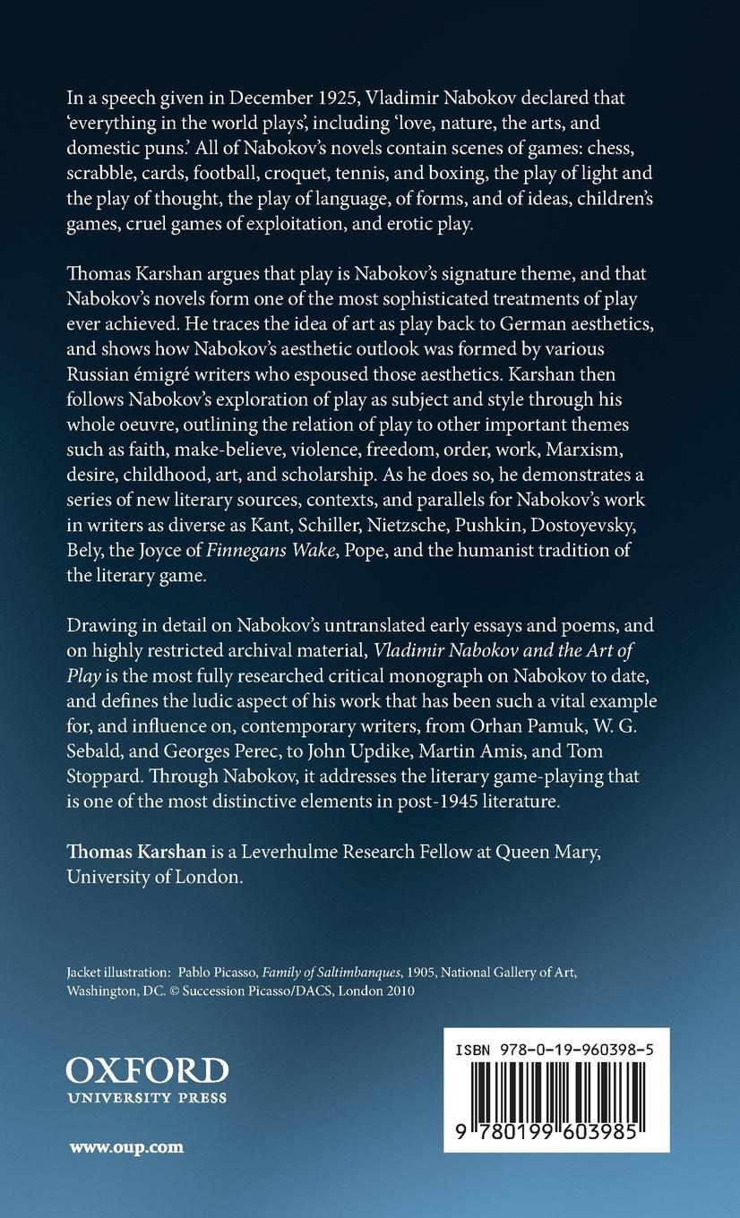 Rückseitencover Vladimir Nabokov and the Art of Play
