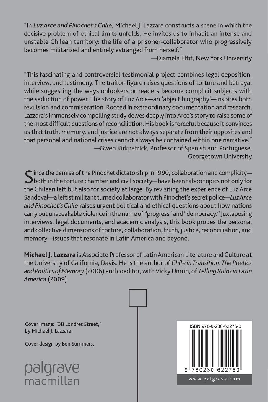 Rückseitencover Luz Arce and Pinochet's Chile