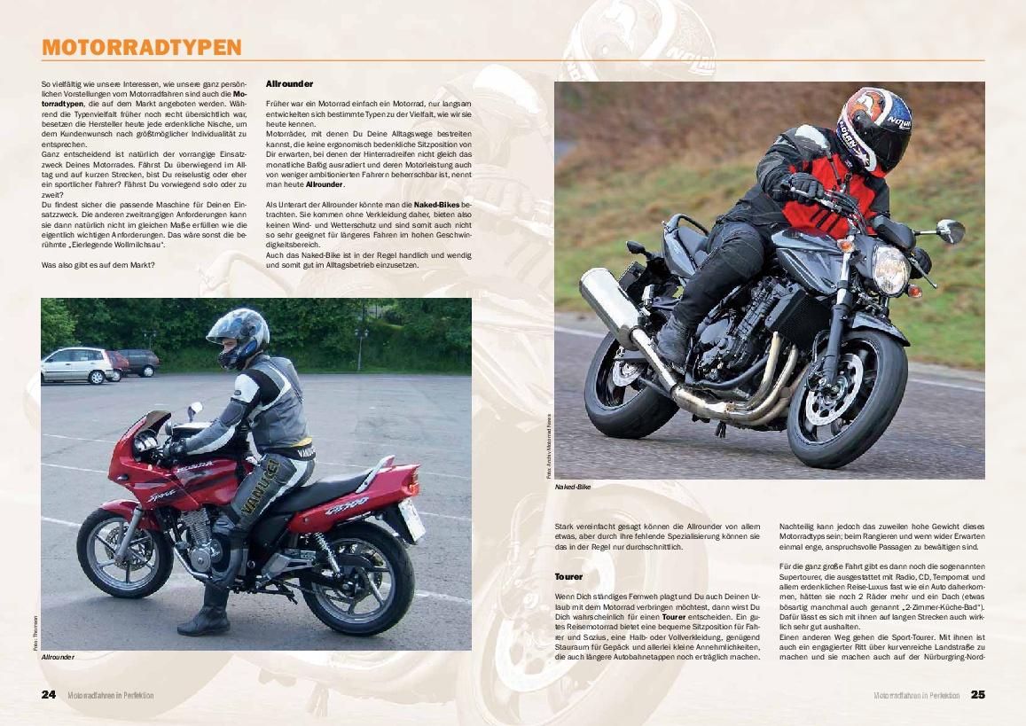 Beispielinhalt (Bild) Motorradfahren in Perfektion