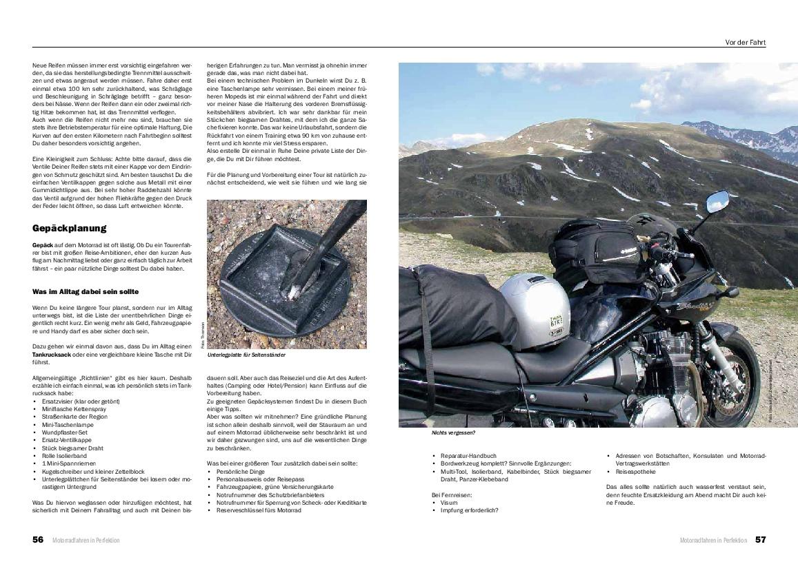 Beispielinhalt (Bild) Motorradfahren in Perfektion
