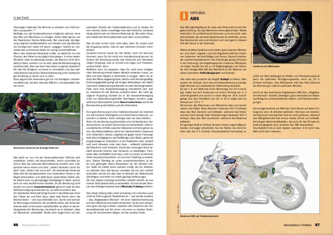 Beispielinhalt (Bild) Motorradfahren in Perfektion