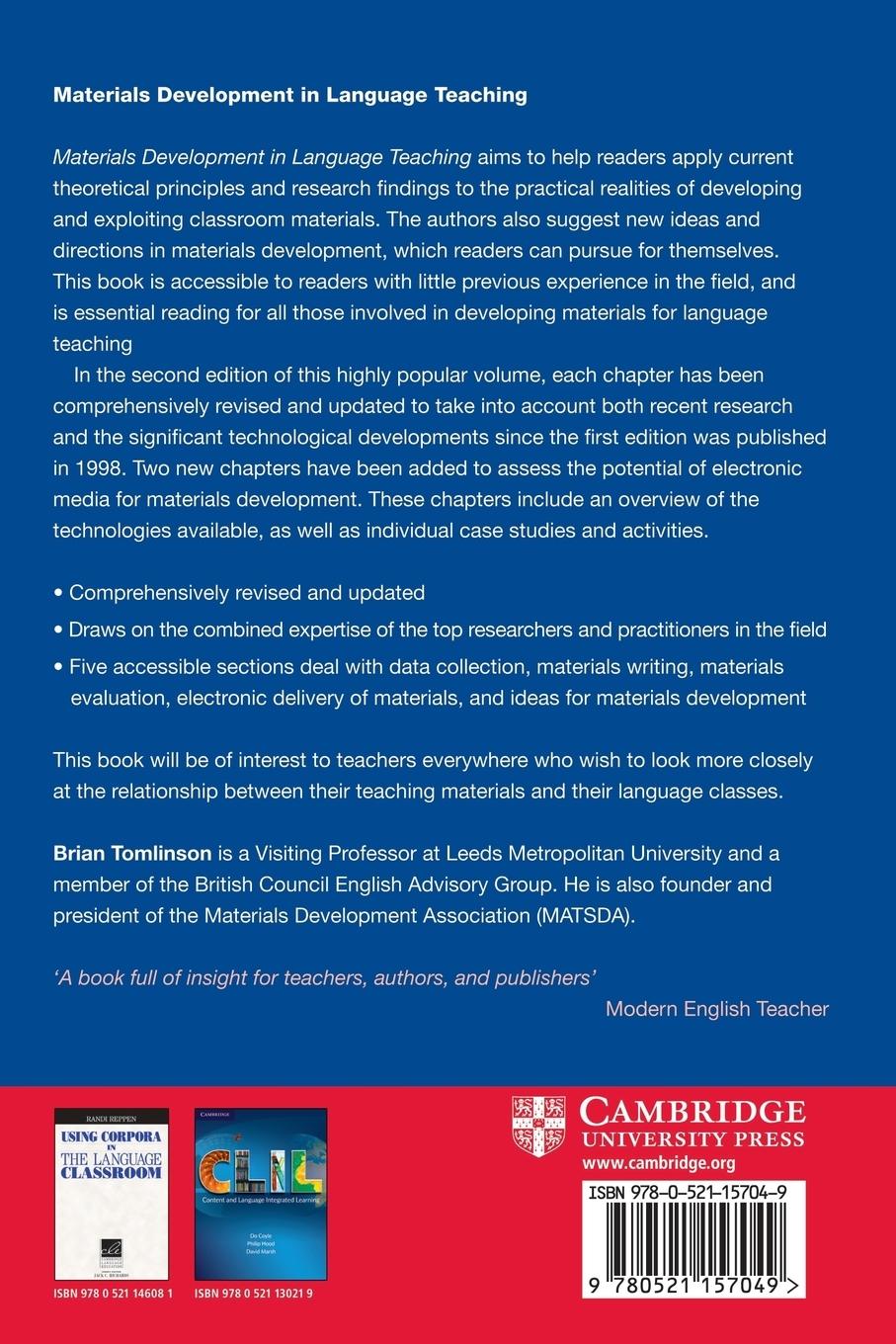 Rückseitencover Materials Development in Language Teaching