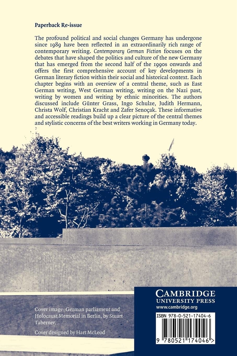 Rückseitencover Contemporary German Fiction