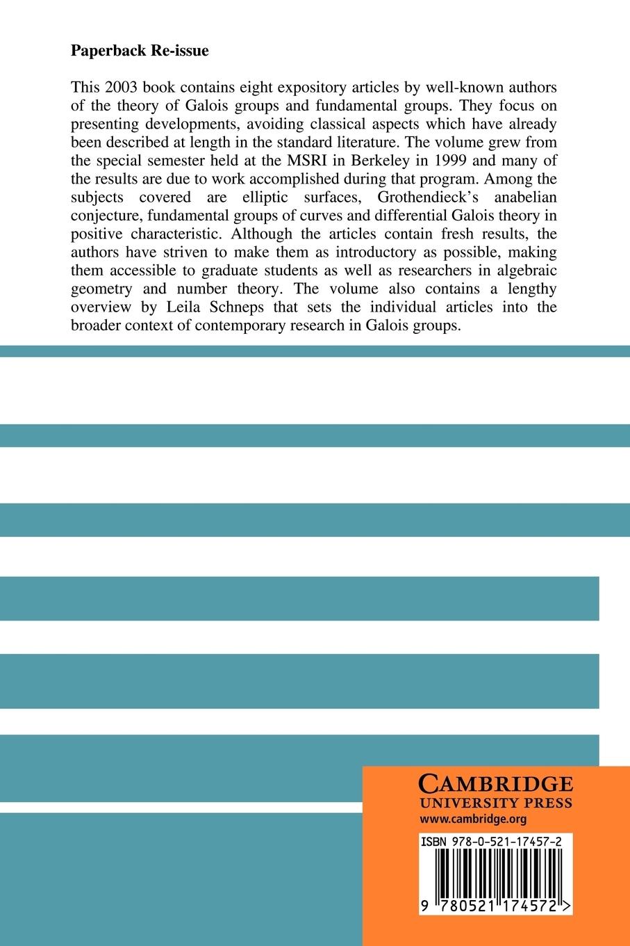 Rückseitencover Galois Groups and Fundamental Groups