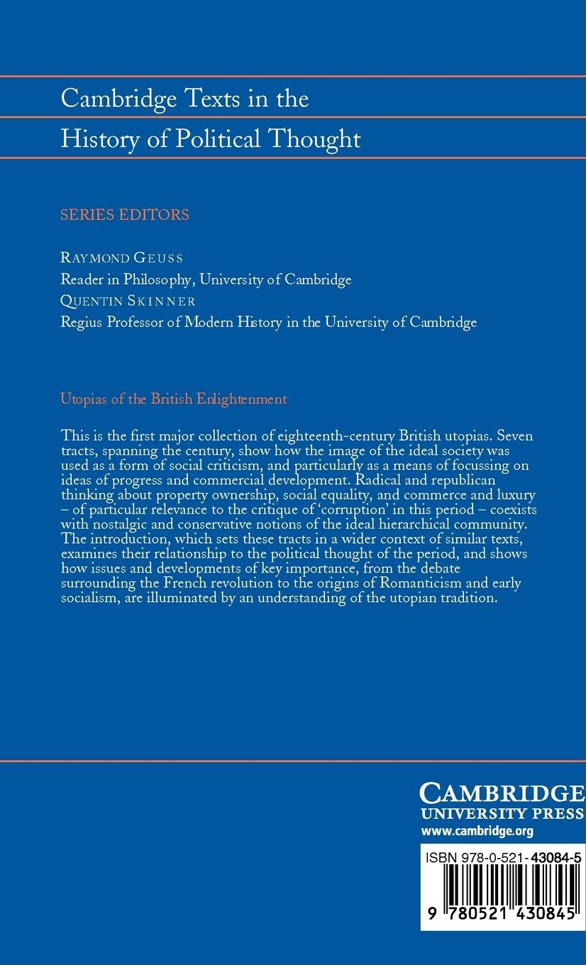 Rückseitencover Utopias of the British Enlightenment