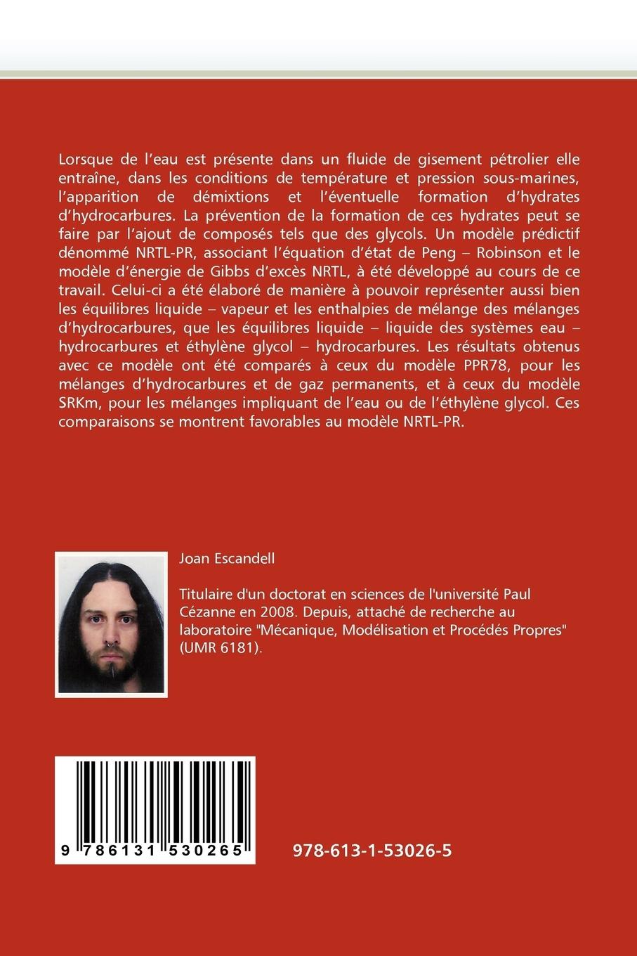 Rückseitencover Modèles Eos/gE pour la Prédiction de Systèmes Fortement Dissymétriques