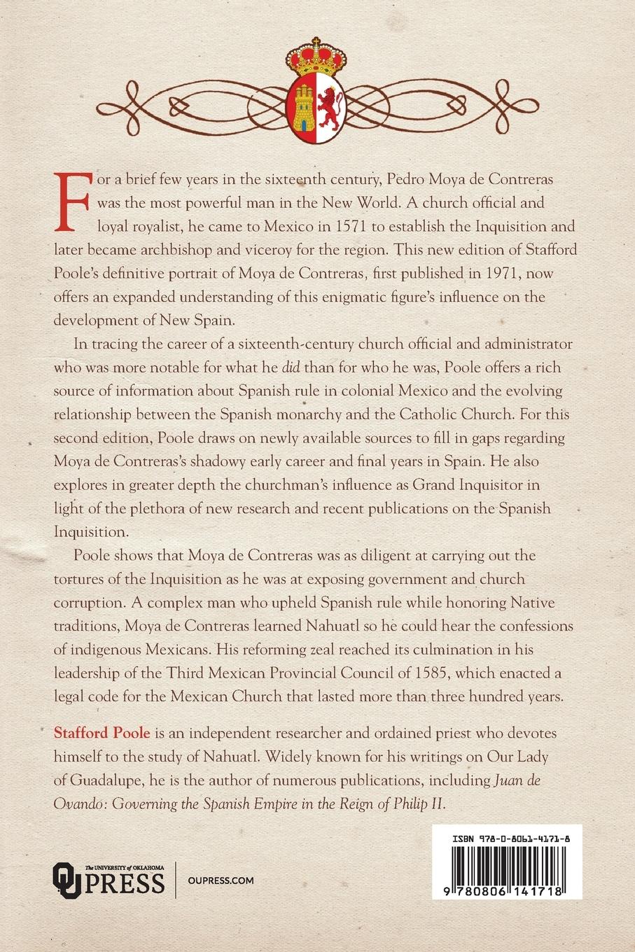 Rückseitencover Pedro Moya de Contreras