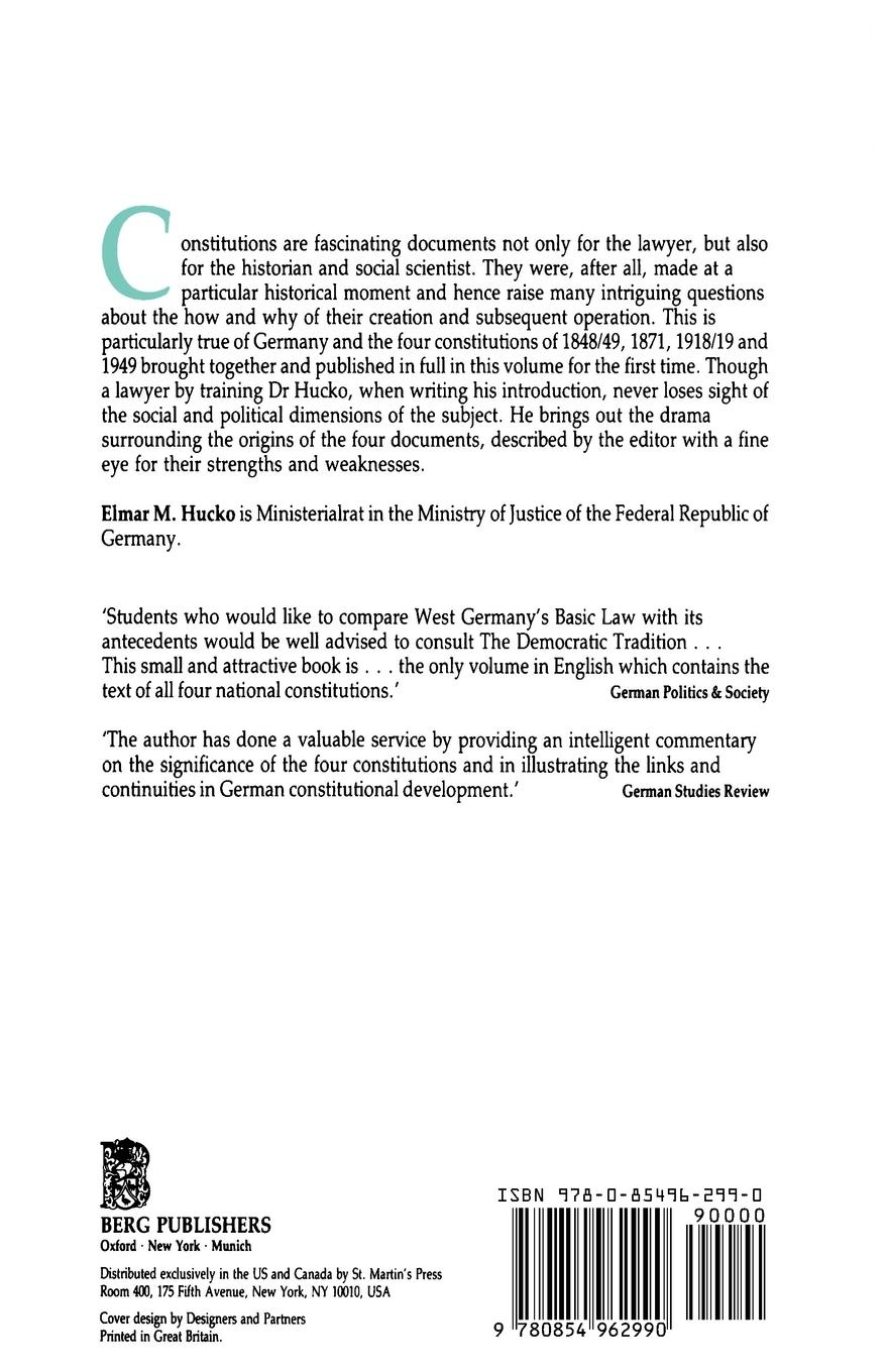 Rückseitencover Democratic Tradition