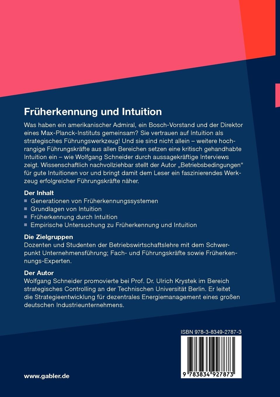 Rückseitencover Früherkennung und Intuition