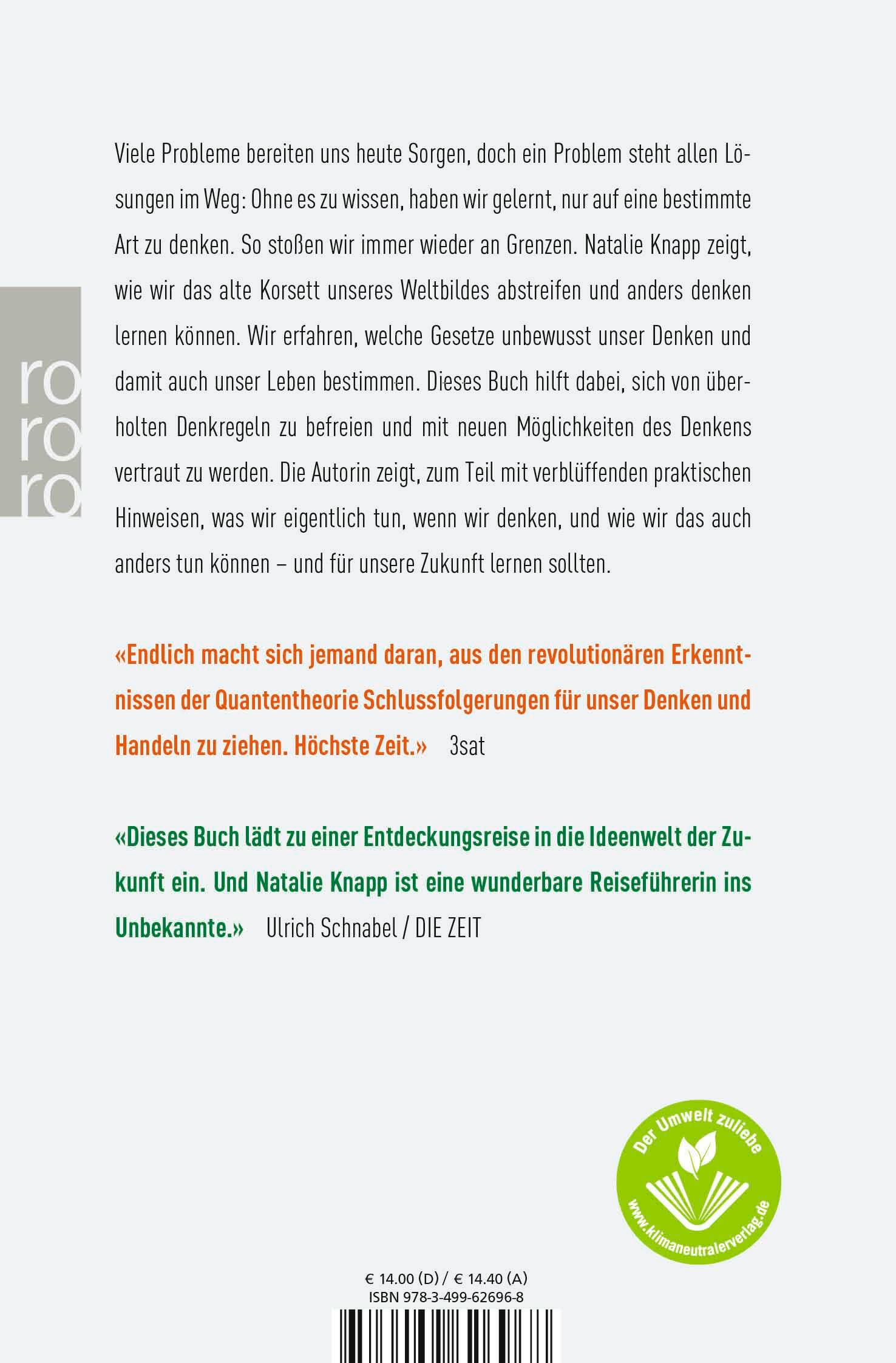 Rückseitencover Der Quantensprung des Denkens