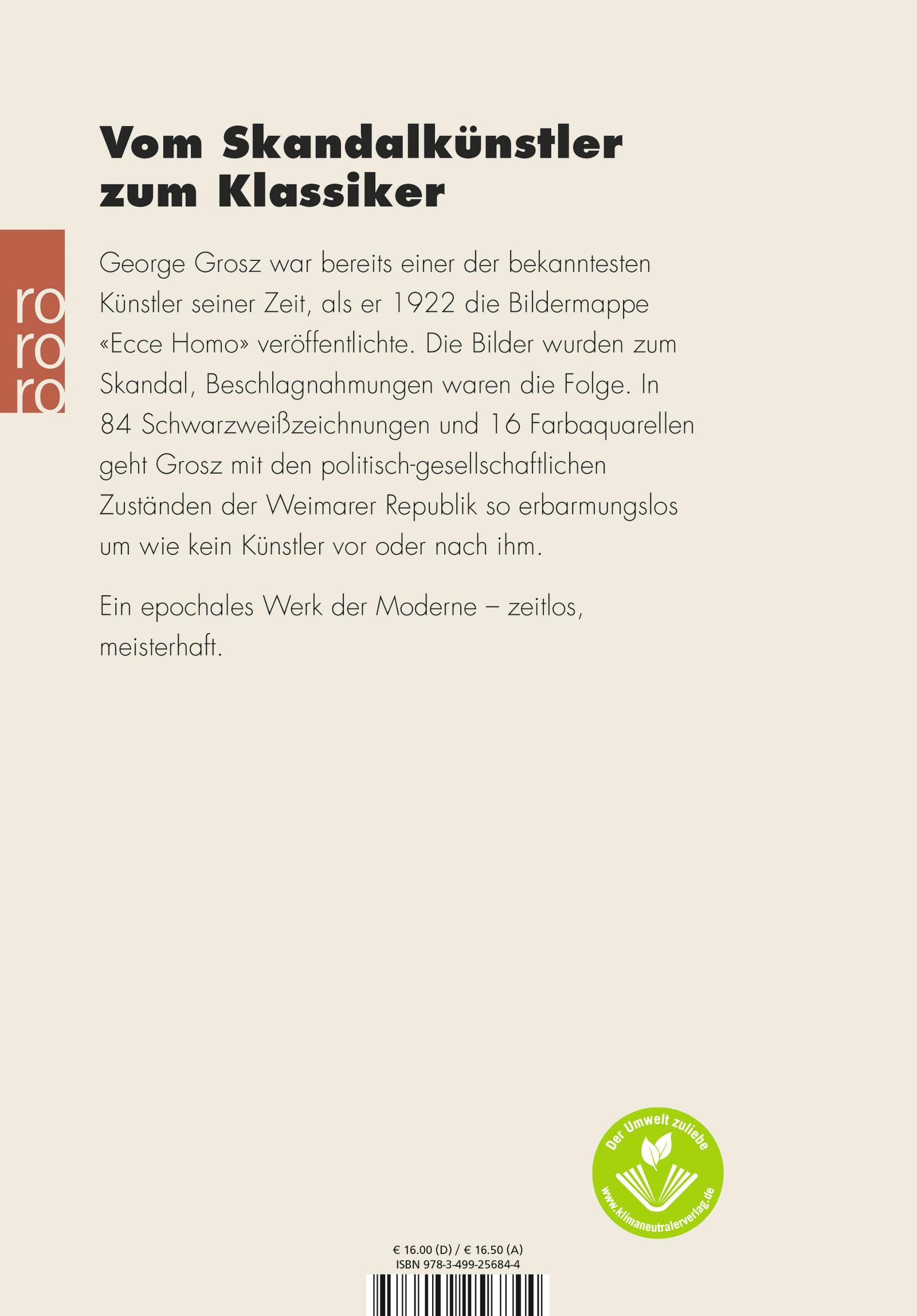 Rückseitencover Ecce Homo