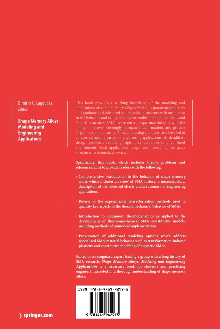 Rückseitencover Shape Memory Alloys