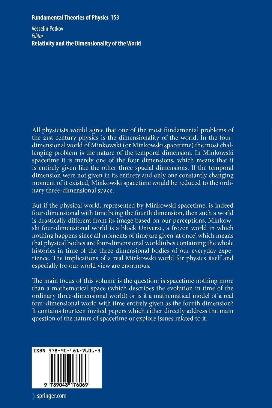 Rückseitencover Relativity and the Dimensionality of the World