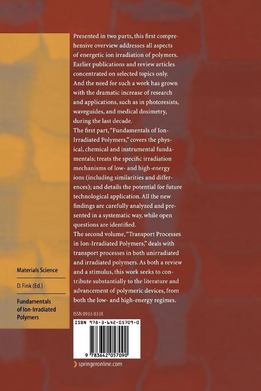 Rückseitencover Fundamentals of Ion-Irradiated Polymers