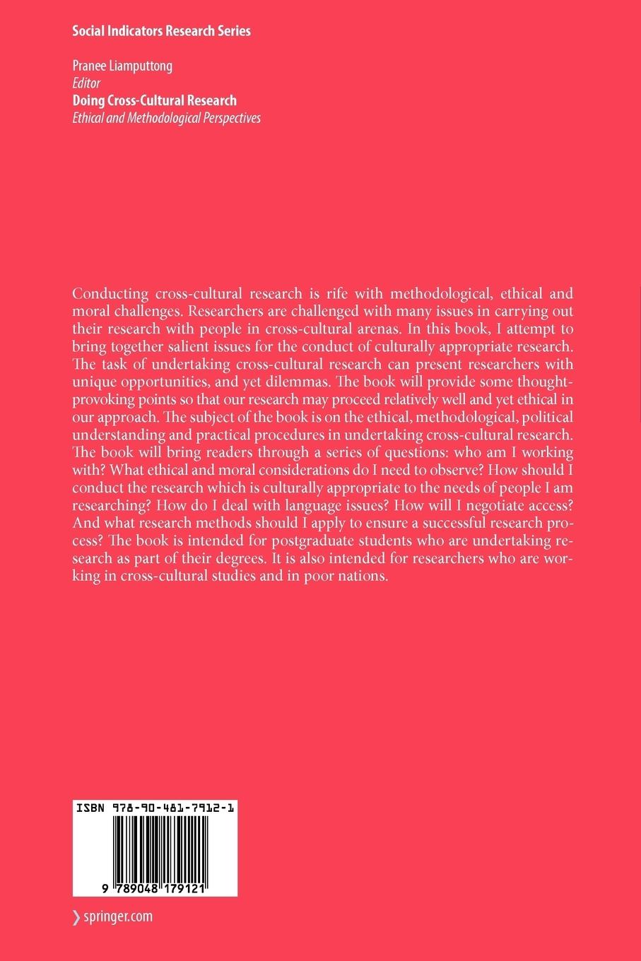Rückseitencover Doing Cross-Cultural Research