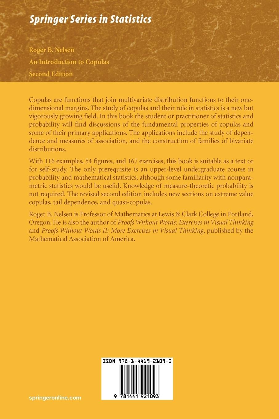 Rückseitencover An Introduction to Copulas