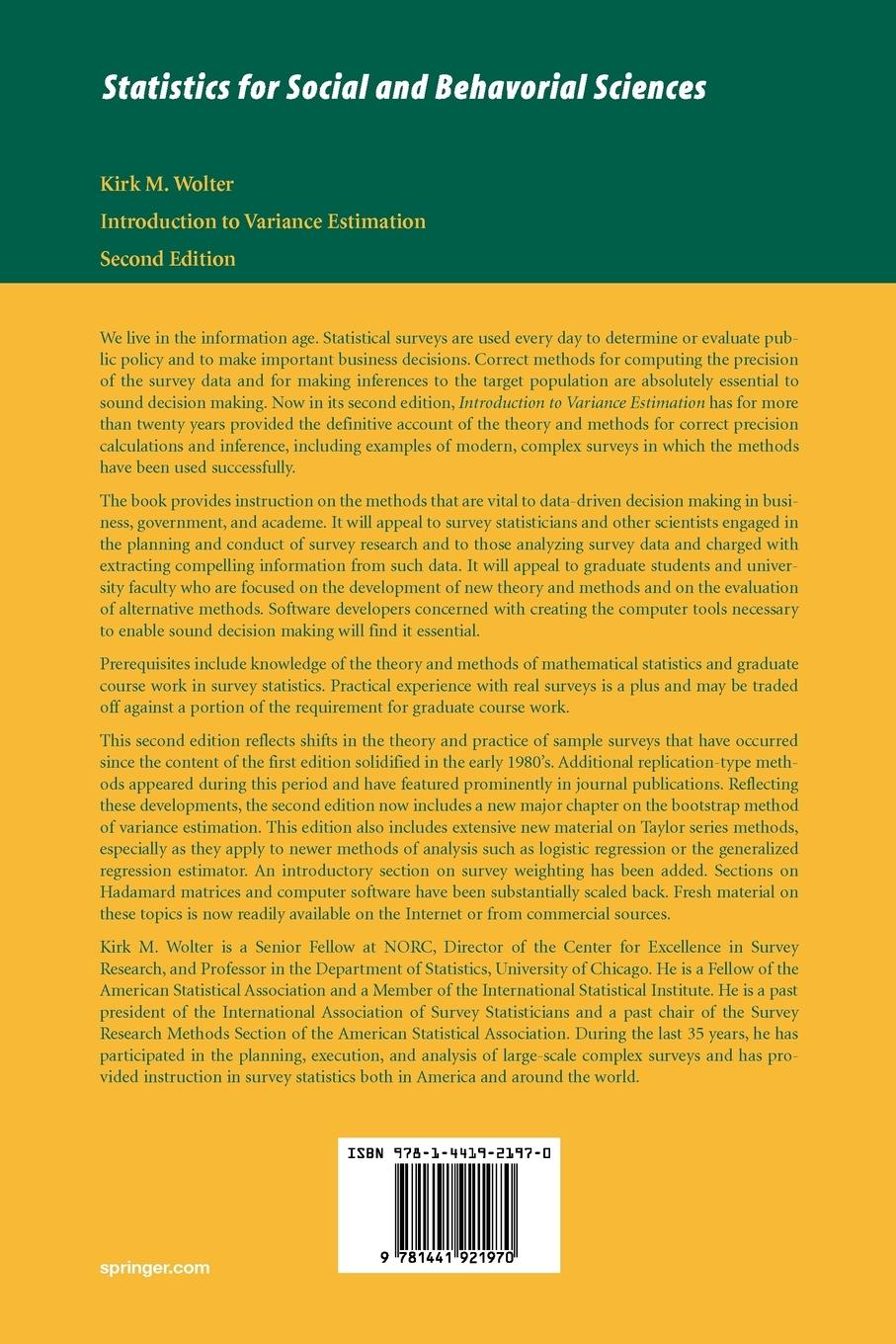 Rückseitencover Introduction to Variance Estimation