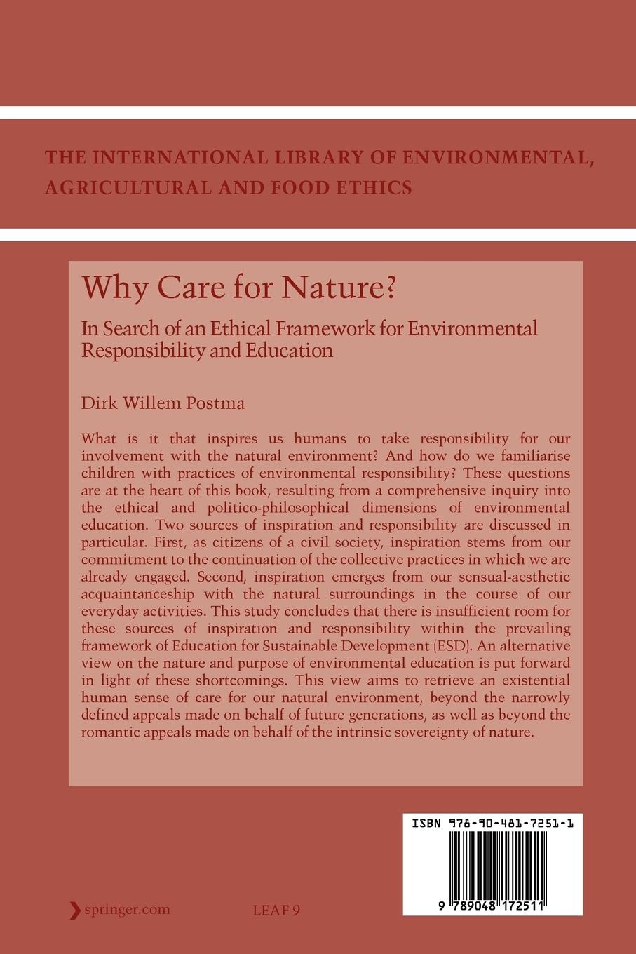 Rückseitencover Why care for Nature?