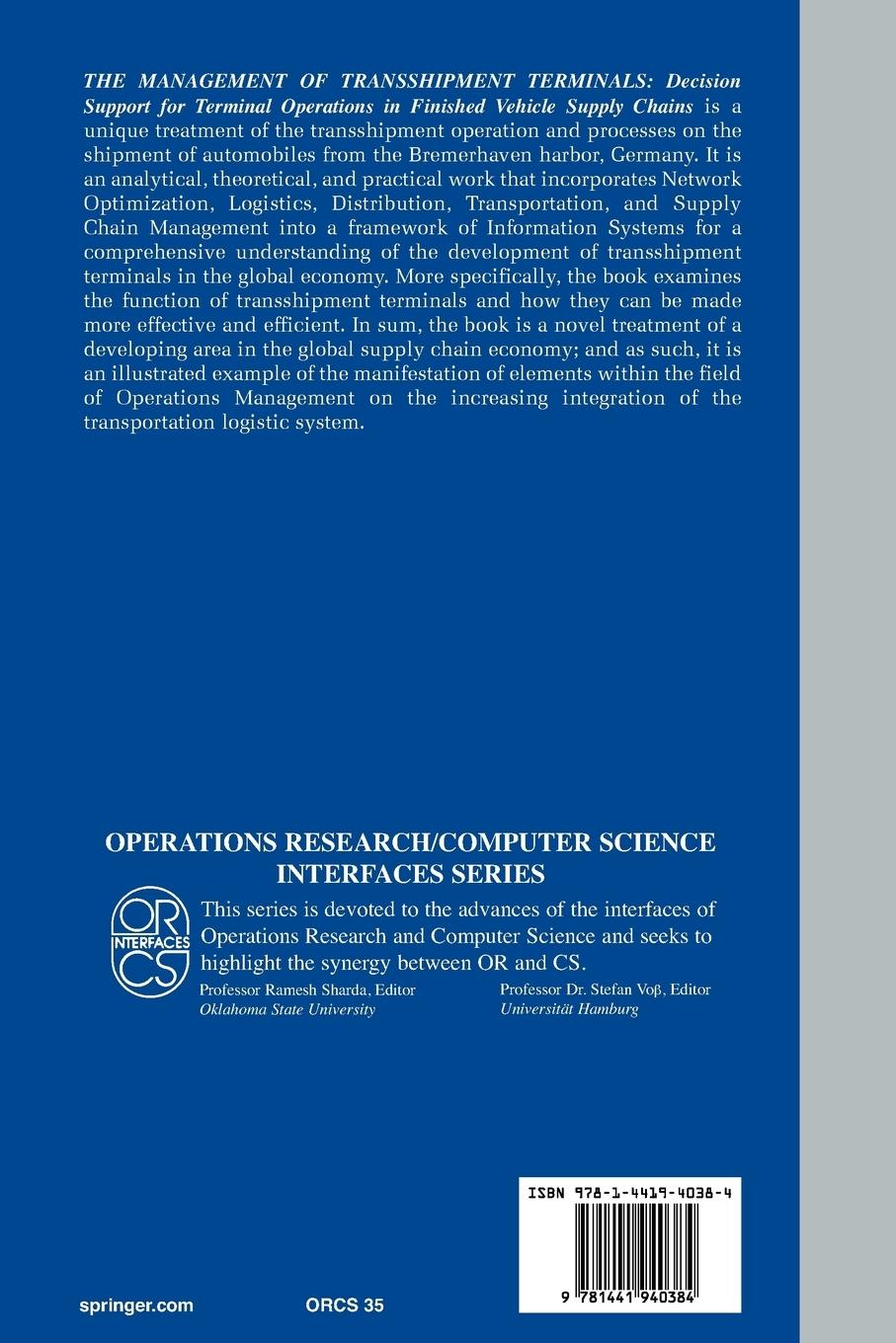Rückseitencover The Management of Transshipment Terminals