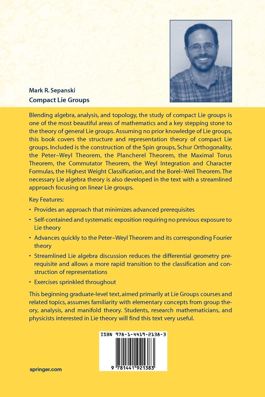 Rückseitencover Compact Lie Groups