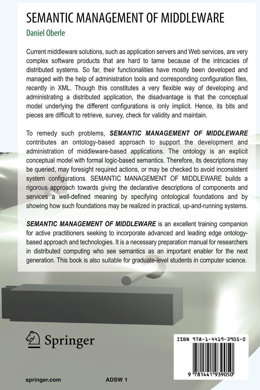 Rückseitencover Semantic Management of Middleware