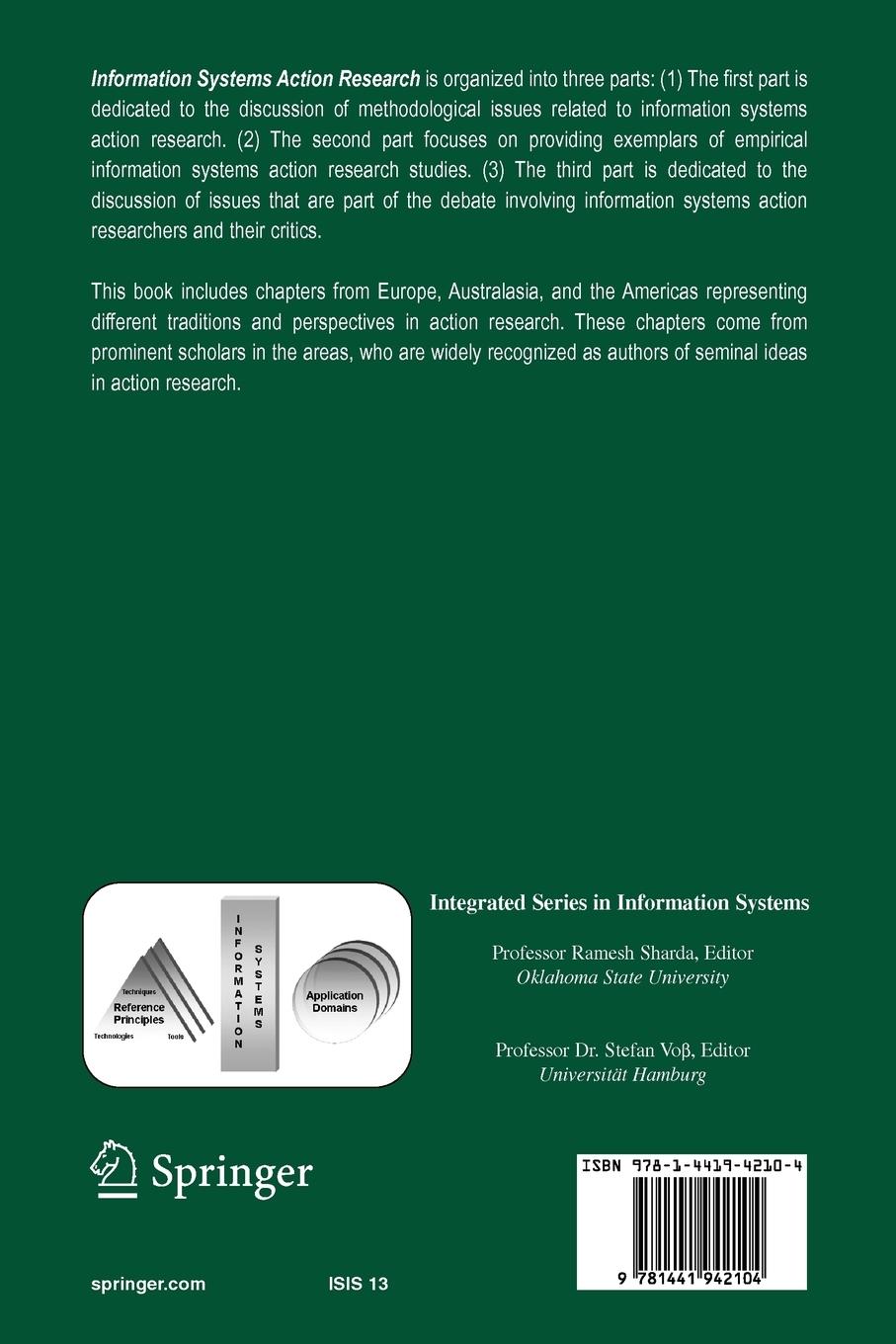 Rückseitencover Information Systems Action Research