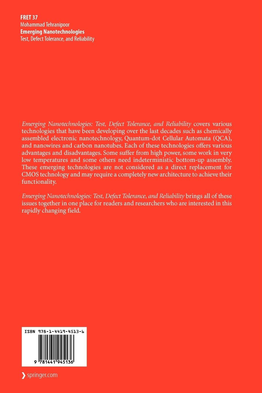 Rückseitencover Emerging Nanotechnologies