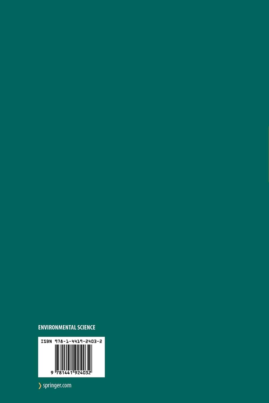Rückseitencover Reviews of Environmental Contamination and Toxicology 191