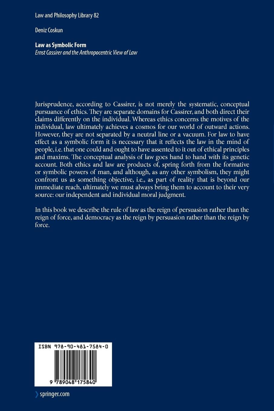 Rückseitencover Law as Symbolic Form