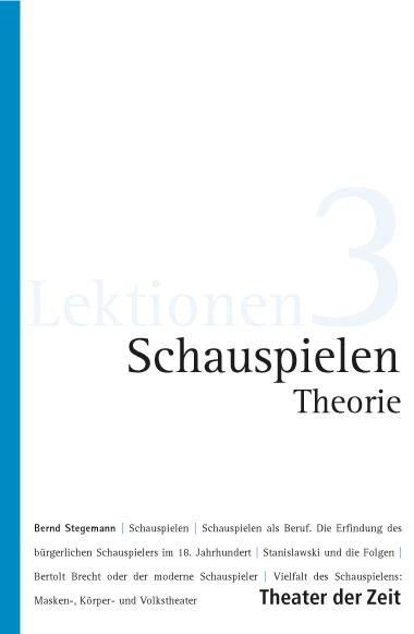 Vorderes Coverbild Schauspielen Theorie