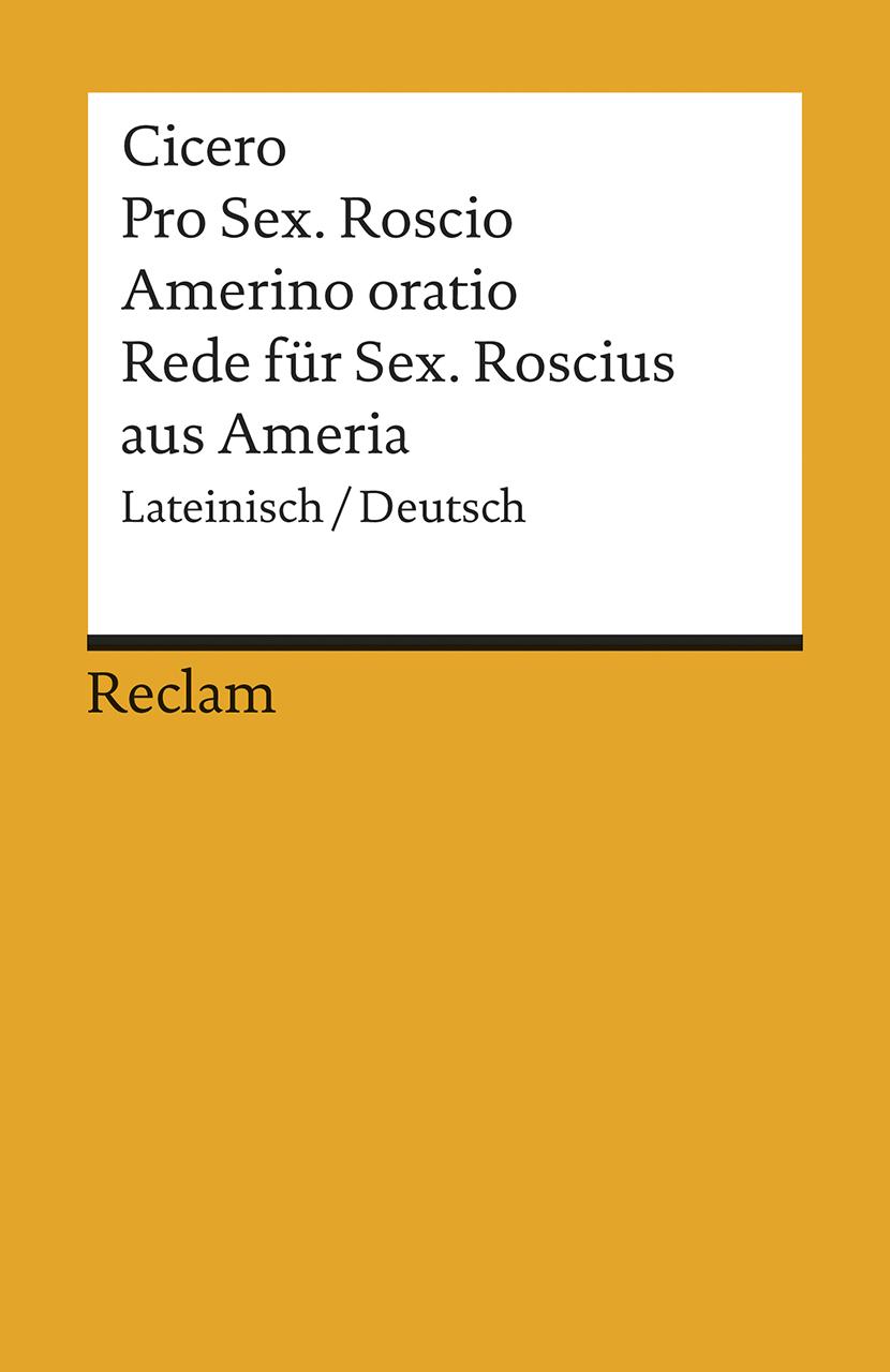 Vorderes Coverbild Rede für Sextus Roscius aus Ameria