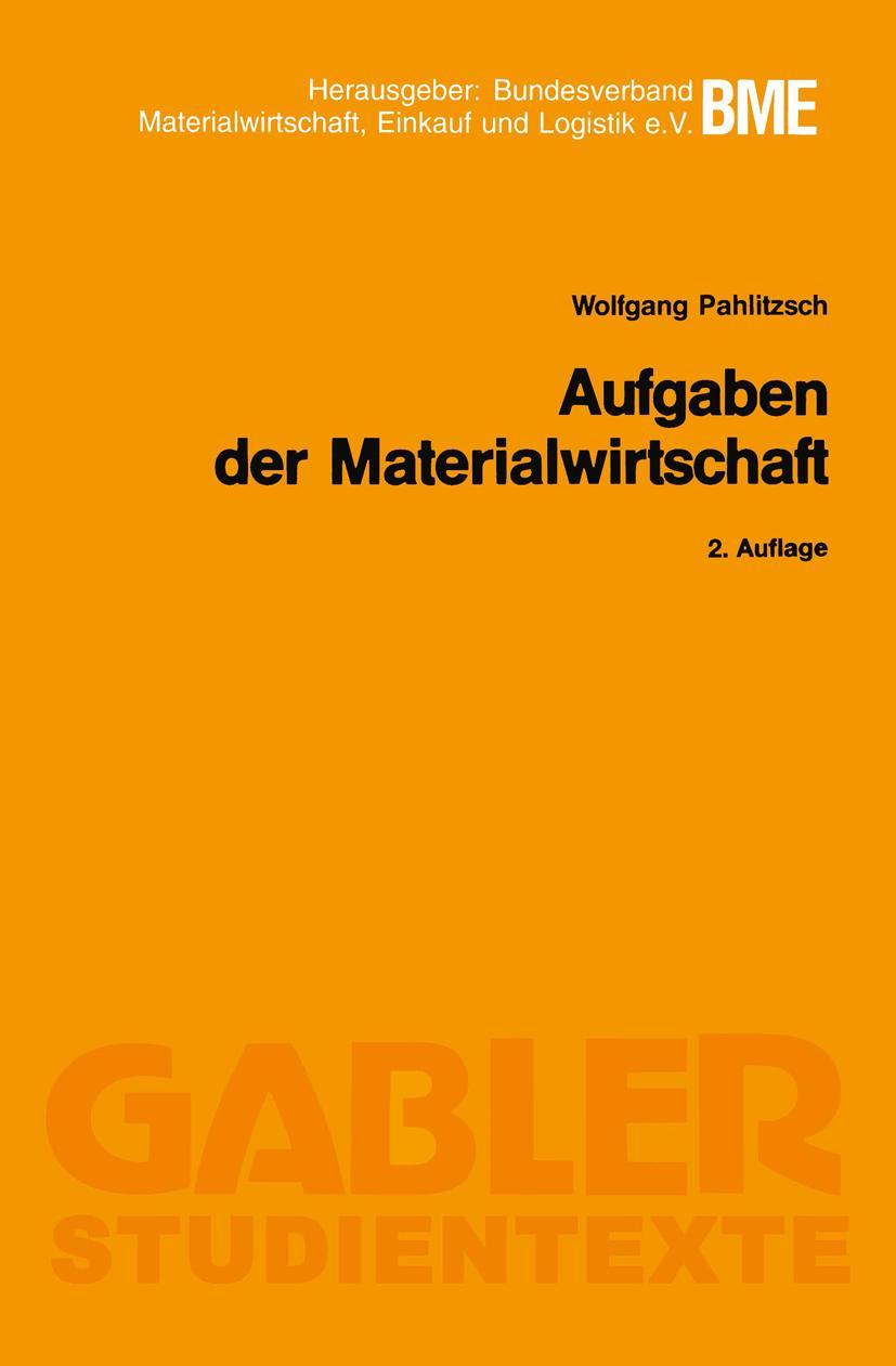 Vorderes Coverbild Aufgaben der Materialwirtschaft