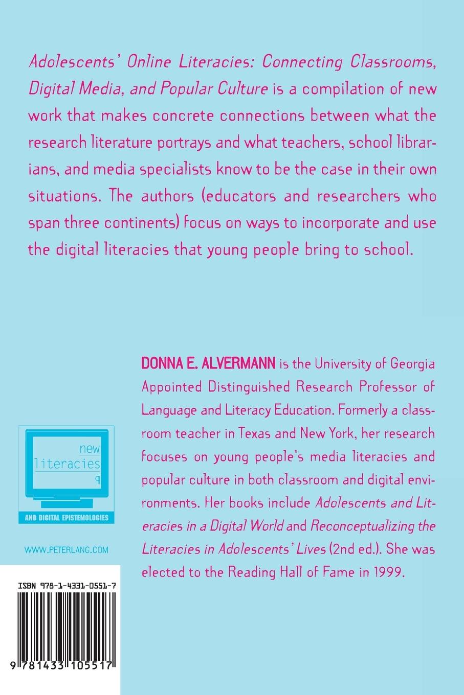 Rückseitencover Adolescents' Online Literacies