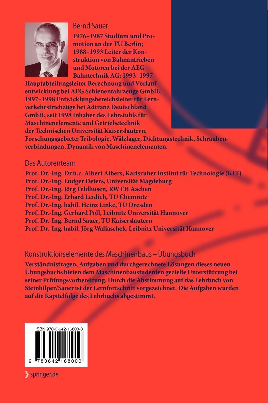 Rückseitencover Konstruktionselemente des Maschinenbaus - Übungsbuch