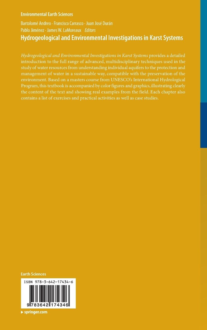 Rückseitencover Hydrogeological and Environmental Investigations in Karst Systems