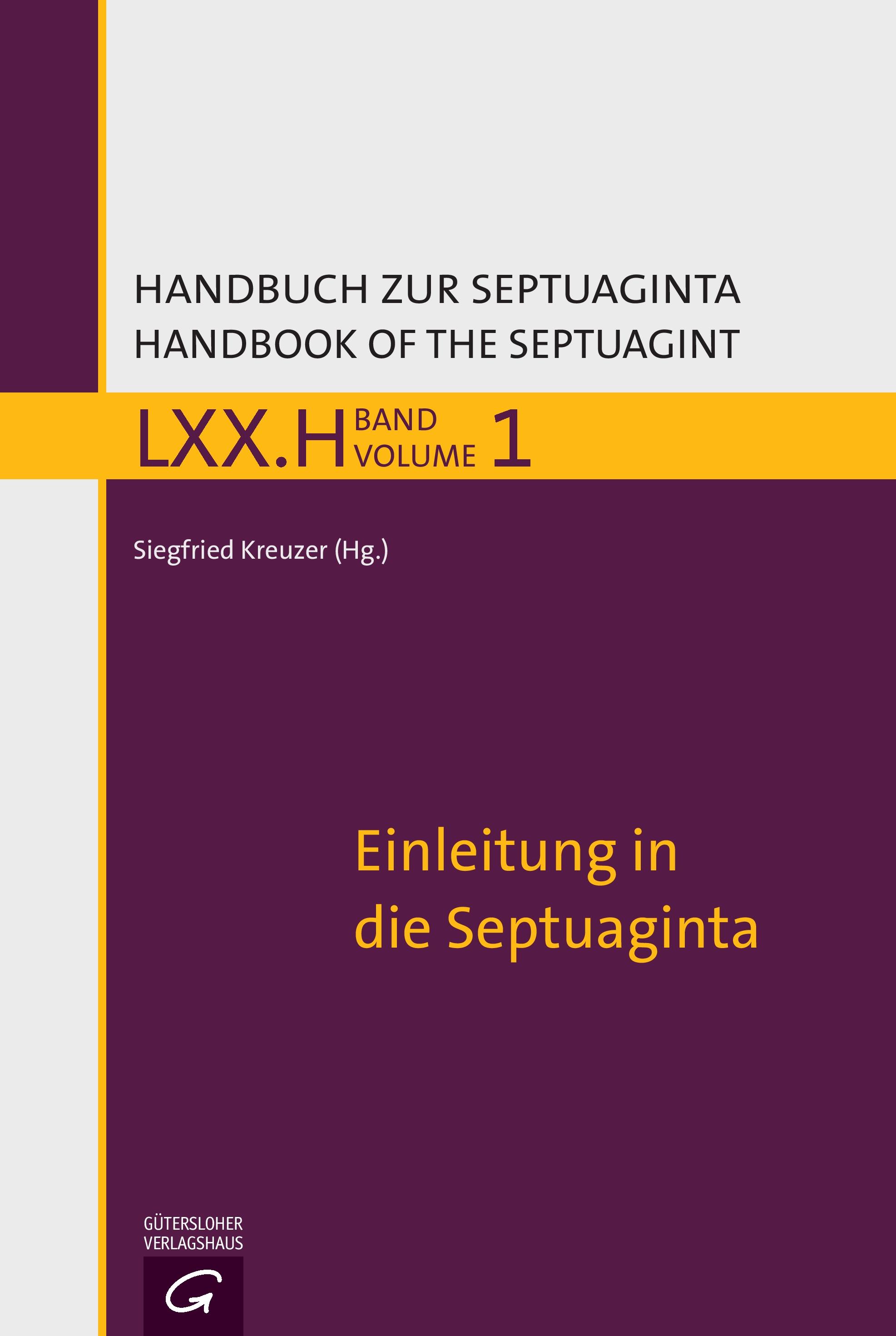 Vorderes Coverbild Einleitung in die Septuaginta