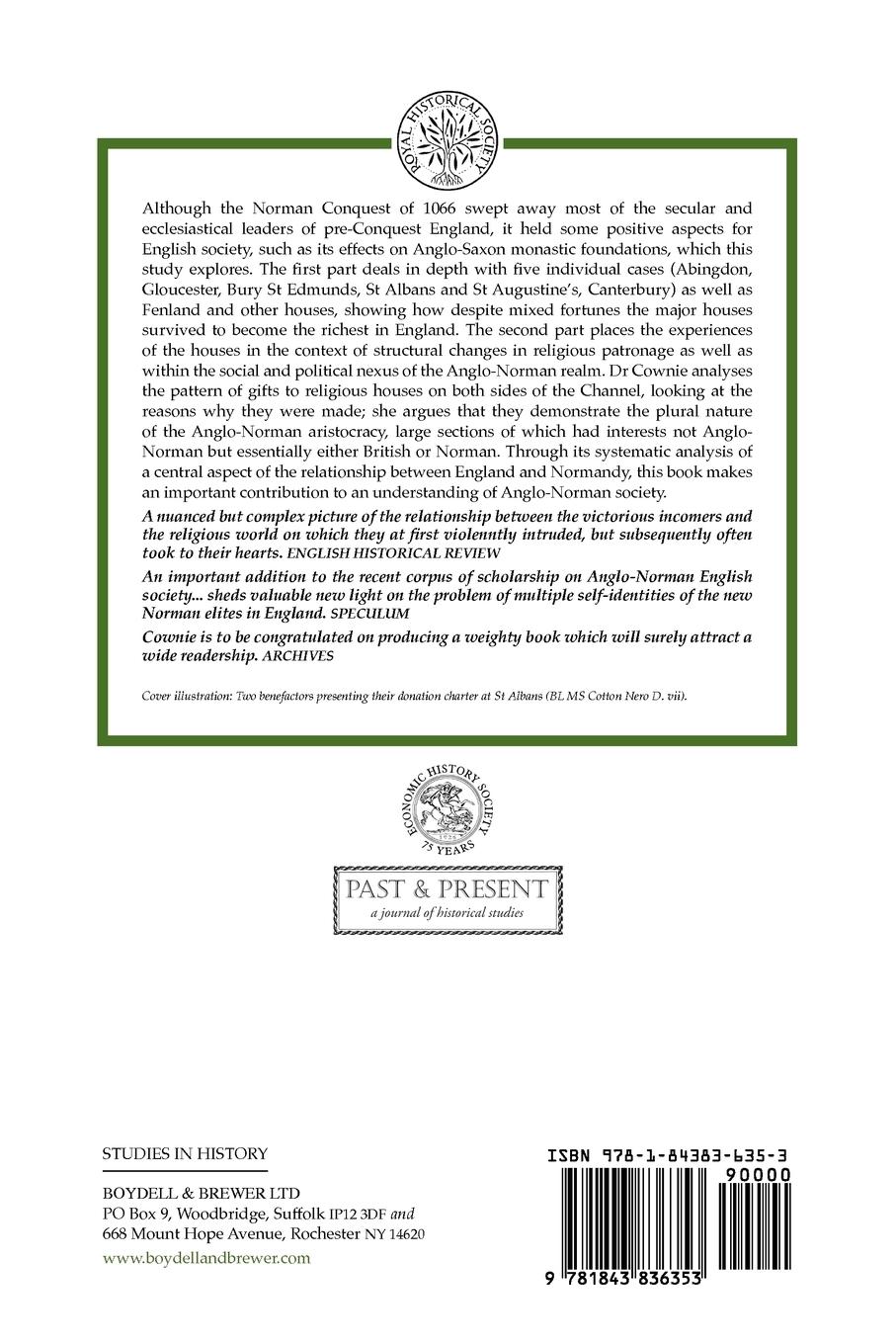 Rückseitencover Religious Patronage in Anglo-Norman England, 1066-1135