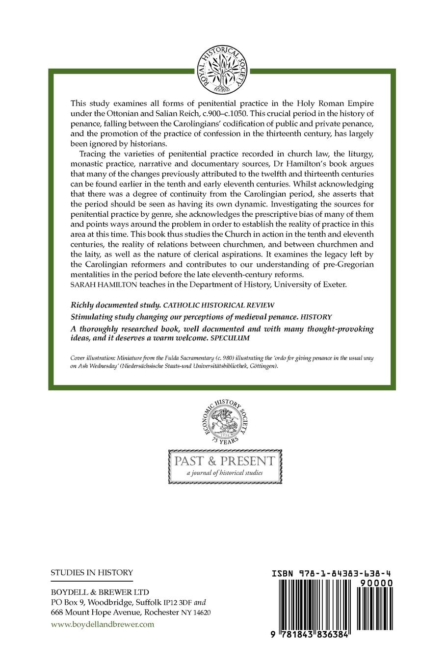 Rückseitencover Practice of Penance, 900-1050