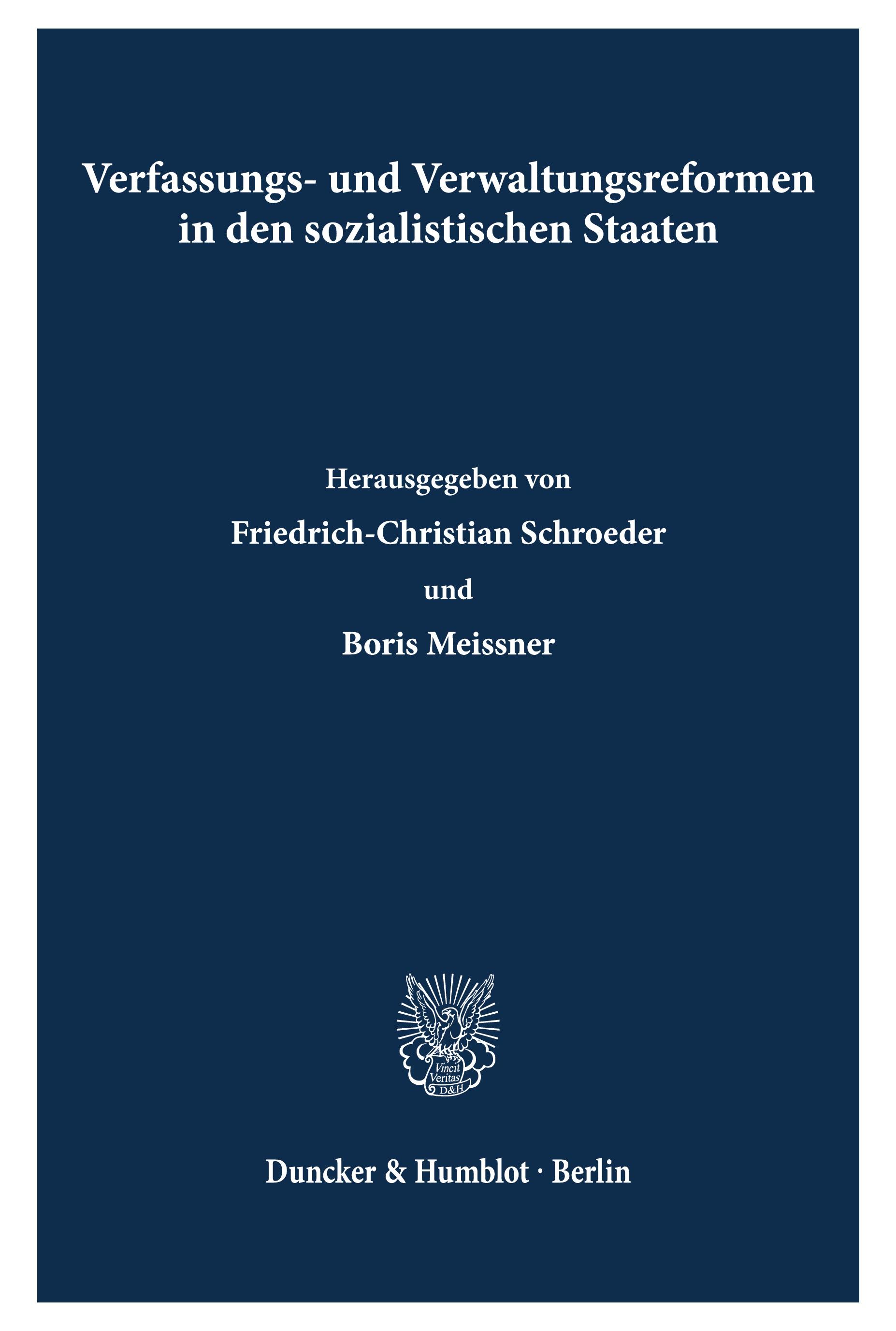 Vorderes Coverbild Verfassungs- und Verwaltungsreformen in den sozialistischen Staaten.