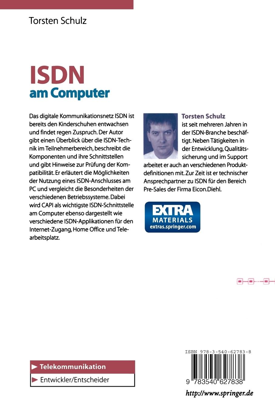 Rückseitencover ISDN am Computer