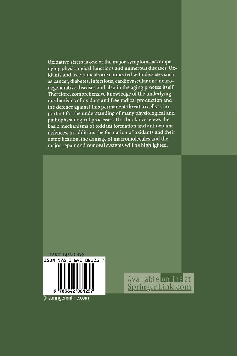 Rückseitencover Oxidants and Antioxidant Defense Systems