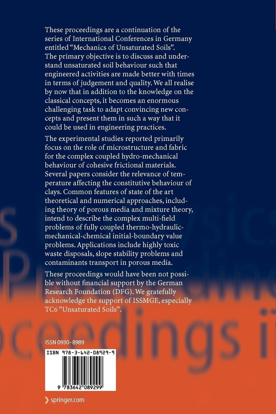 Rückseitencover Theoretical and Numerical Unsaturated Soil Mechanics